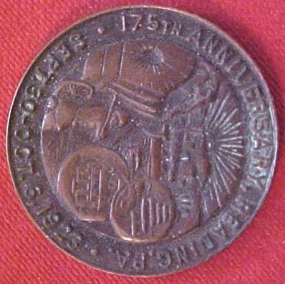 1923 Commemorative Coin 175th Anniversary Reading, Pa  