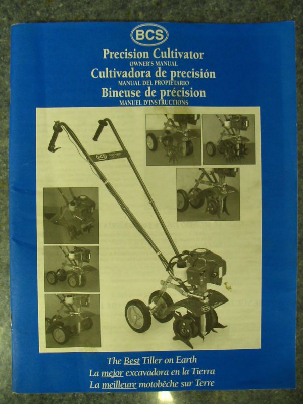 BCS CULTIVATOR MINI TILLER OWNERS MANUAL  