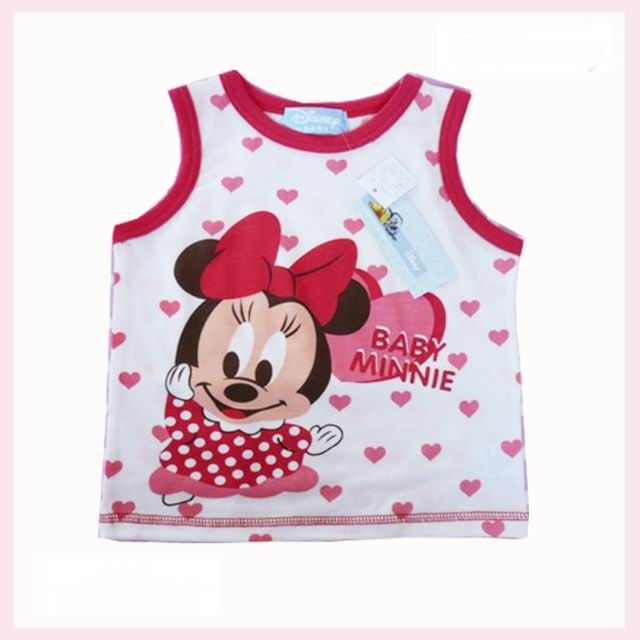 new baby toddler disney sleeveless T shirt vest singlet minnie mickey 