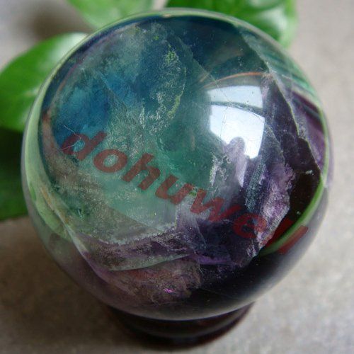 d0106 Rainbow Fluorite Crystal Sphere Ball Healing 45mm  