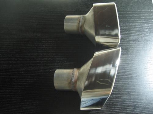 stainless steel angle cut square rolled slant exhaust tip tips tail 