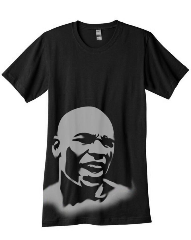 Floyd Mayweather Shirt airbrushed with stencils  