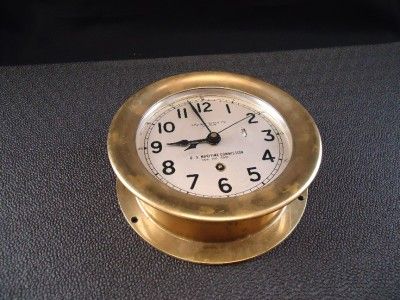 Vintage Chelsea Brass Navy Ships Maritime Ser No 4591 Clock  