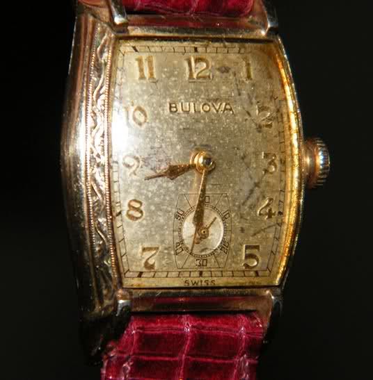   Deco 1948 Bulova Swiss 10k GF CAL. 10BC Arnold 17 Jewels Watch  