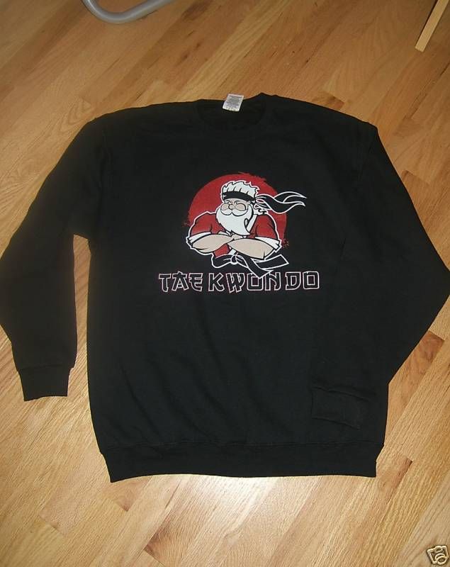 Santa Christmas TAEKWONDO martial arts Sweatshirt Med  