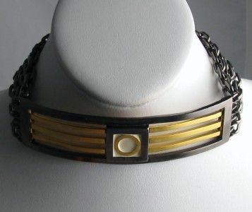 VINTAGE KARL LAGERFELD GRAPHIC CHOKER 1980s  