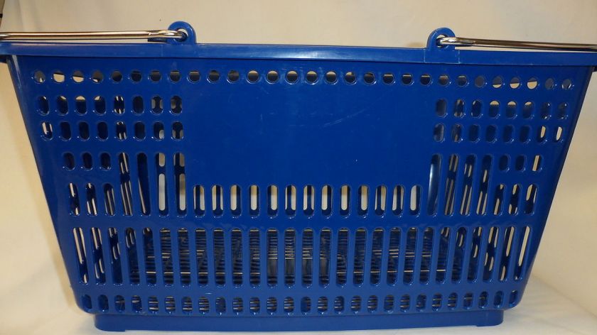 Lot 30 Grocery Market Shopping Hand Baskets blue + RACK  