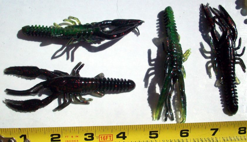    CHART 4 CRAWFISH TUBES/CRAWS Bass Fishing Lures,Flipping,Crayfish