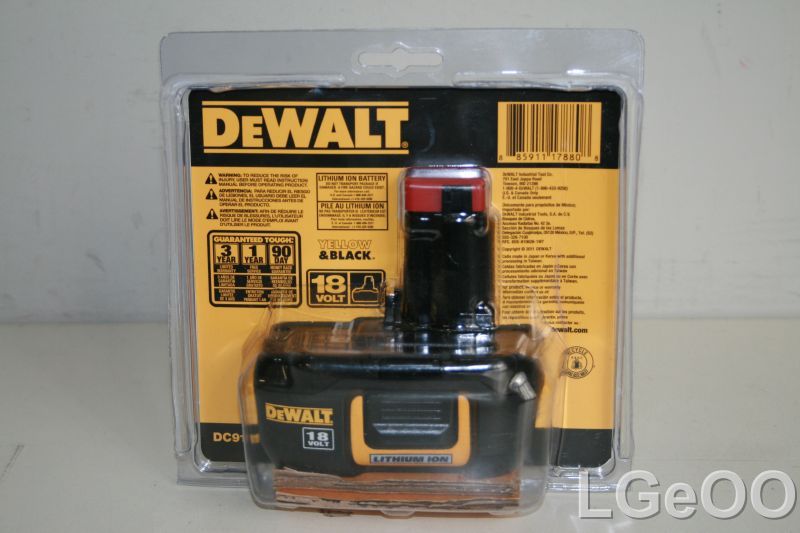 New DeWalt DC9181 18 Volt Compact Lithium Ion Battery Pack  