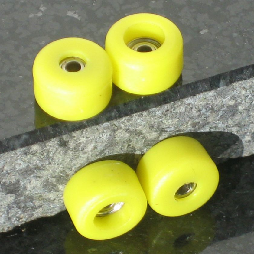 Yellow Wooden Fingerboard Bearing Wheels  
