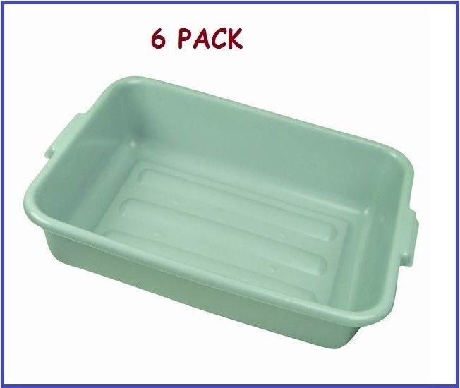   Utility Grey Bus Box Dish Box Cleaning Tub Plastic Free Ship  