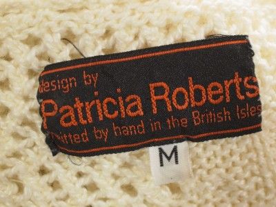 Vintage Patricia Roberts Cream Cotton English Handknit  