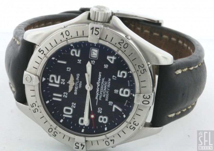 BREITLING SUPEROCEAN A17345 SS AUTOMATIC MENS WATCH  