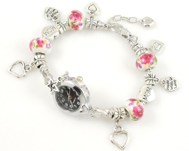 1PCS Charm Watch Style Chain Fit European Bead 20cm(7.86inches) WP011