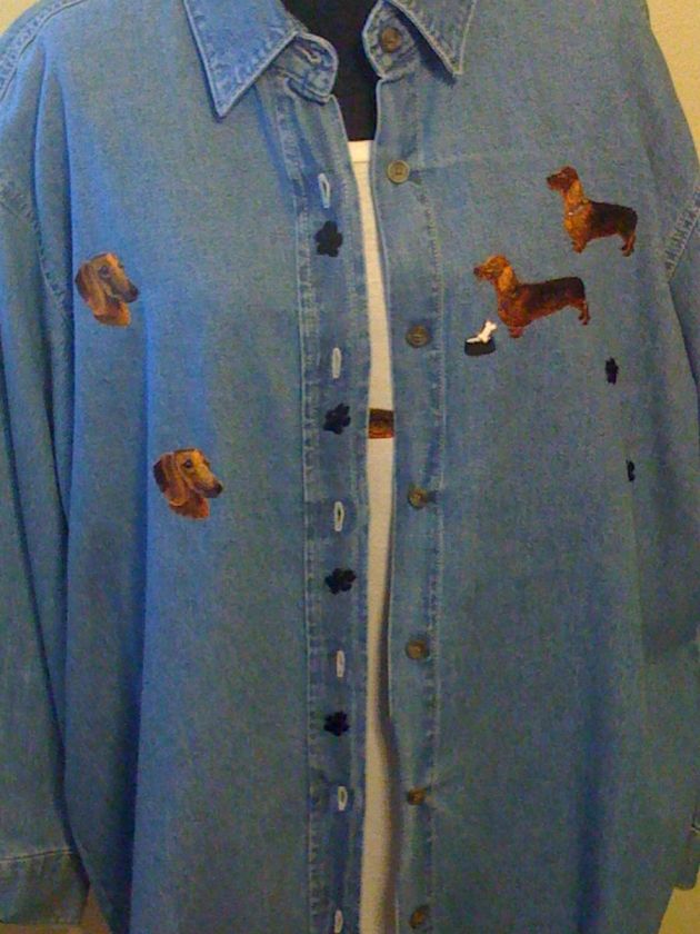   Appliques Added Dachshund Embr. App. 2XL Las Olas Shirt Set***  