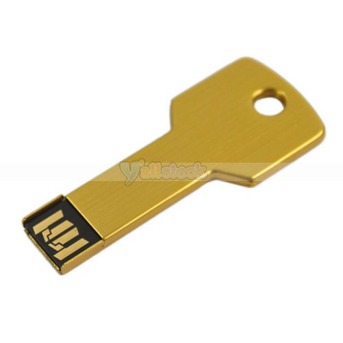   USB 2.0 8G 8GB Metal Key Flash Memory Drive Thumb Design USB2.0 Yellow