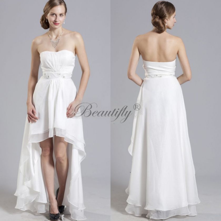   Style Beads Chiffon Evening Gown Bridesmaids Bridal Formal Gown Dress