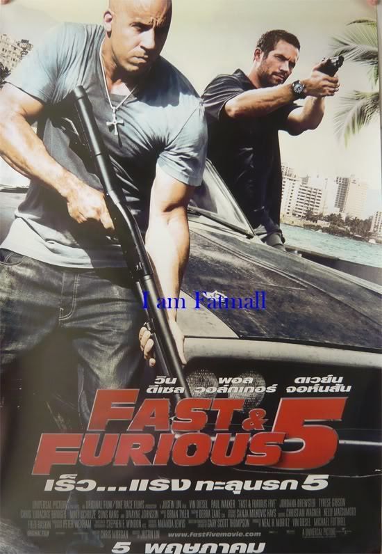 FAST & AND THE FURIOUS FIVE 5 origina POSTER Vin Diesel  