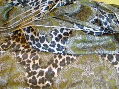   Couture Ratti Pure SILK LEOPARD Print Italy Fashion Fabric BTY  