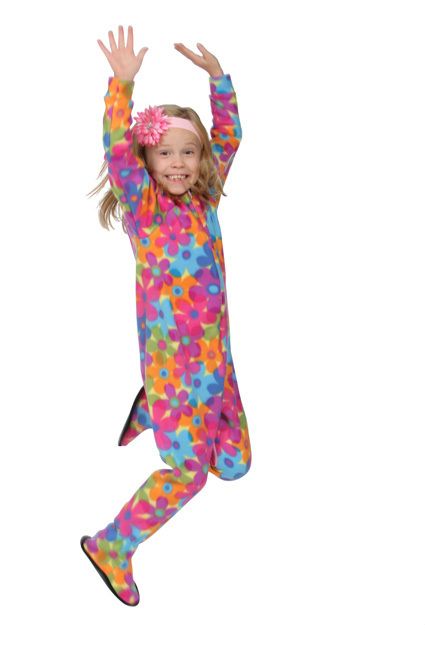 ADORABLE FLOWER GIRL KIDS FOOTED PAJAMAS  