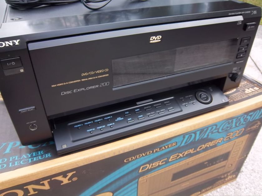 Sony DVP CX850D 200 Disc CD/DVD Changer with manual, remote, cables 