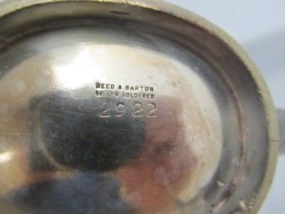 Reed & Barton Vintage Silver Soldered Creamer Pitcher  