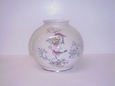 LENOX SERENADE GLOBE VASE 24K GOLD & BIRDS  