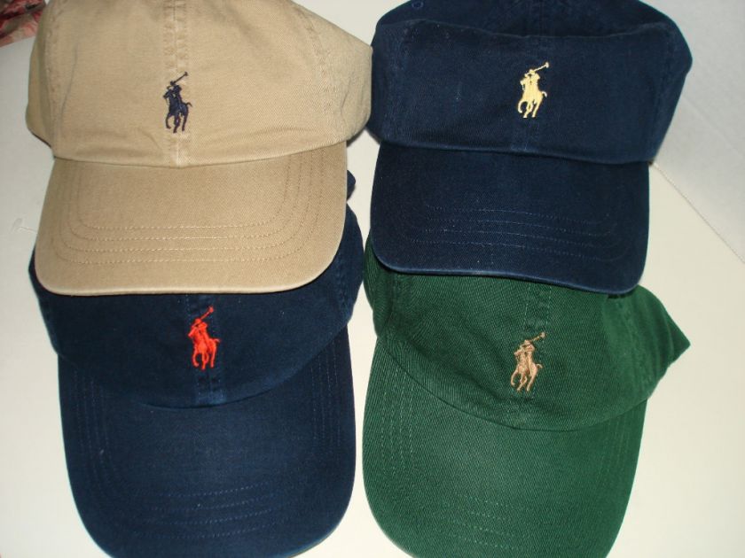 Polo Ralph Lauren Basebal Hat Fit All Leather Strap NWT  