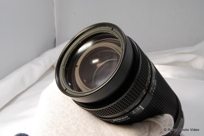 Nikon 75 300mm f4.5 5.6 AF Nikkor Lens Used  