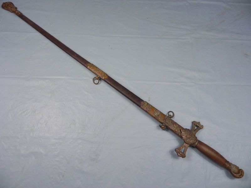 US VINTAGE OLD MASONIC WM. PETTIS SWORD  