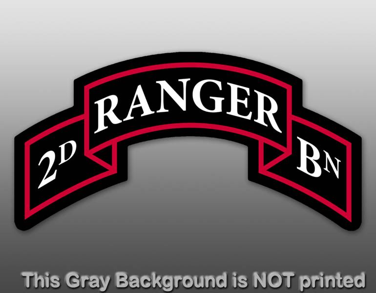 2nd Ranger Bn Insignia Sticker   decal army battalion   