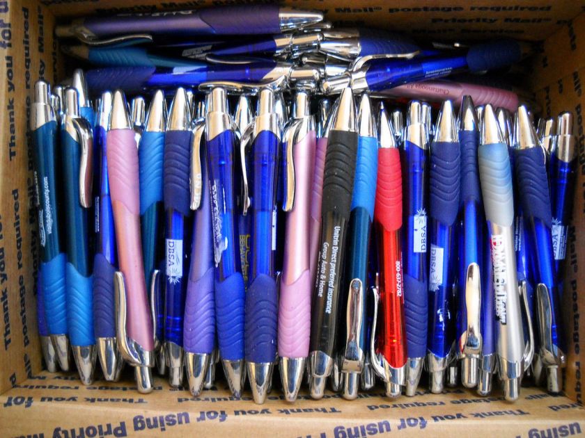 175 Ballpoint pens, black ink, misprints, 012027 FREESHIPPING  