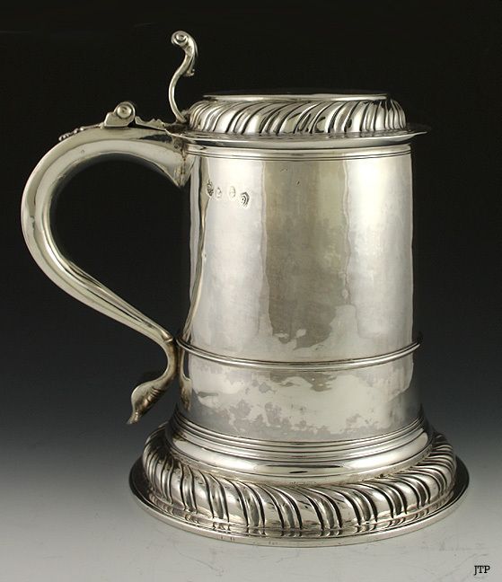 1712 QUEEN ANNE BRITANNIA STERLING SILVER TANKARD PAYNE  