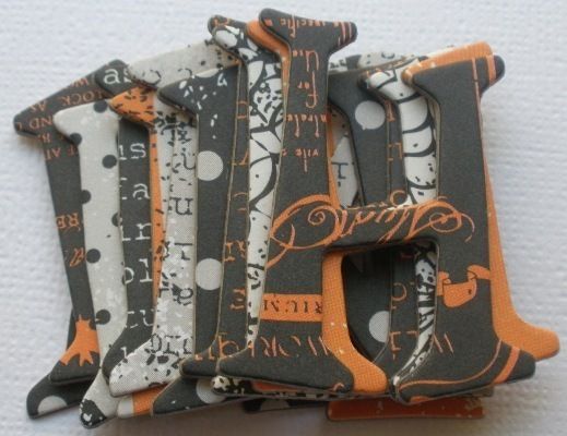   APOTHACARY* Halloween Alphabet & Letter Chipboard Embellishment Pack