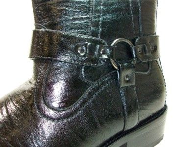   Black Casual Calf High Boots Easy On/Off Side Zip Styled Italy  