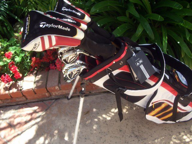 TaylorMade Golf Set Burner Driver Irons Hybrid Wedge Putter NEW Adidas 