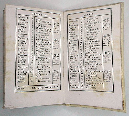 SUPERB WOMENS ALMANAC 1815 LA CORBEILLE DE FLEUR POCKET SIZE  