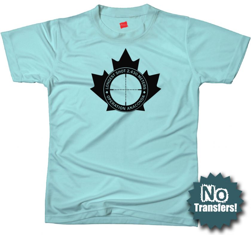 LONGEST SHOT Canadian Sniper army military New T shirt  