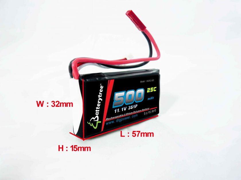 RC Battery 25C 50C 500mAh 11.1V 3S High Discharge LiPo  