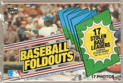 1983 Topps Baseball Foldouts Stolen Base Leaders Set  