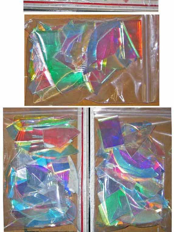 DICHROIC BOROSILICATE GLASS SCRAP 1/2 LB BAG COE33  