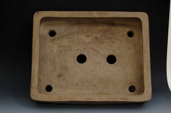 12 1/4 Vintage Japanese bonsai pot Suisho en Tokoname large2 unglazed 