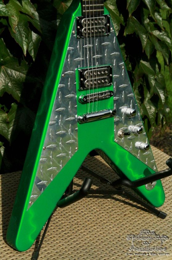 Washburn USA custom shop boogiebolt Flying V, WV90BSG green,