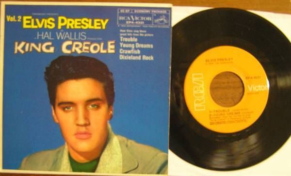 VERY RARE, ELVIS PRESLEY EPA 4321, ORANGE LABEL RECORD  