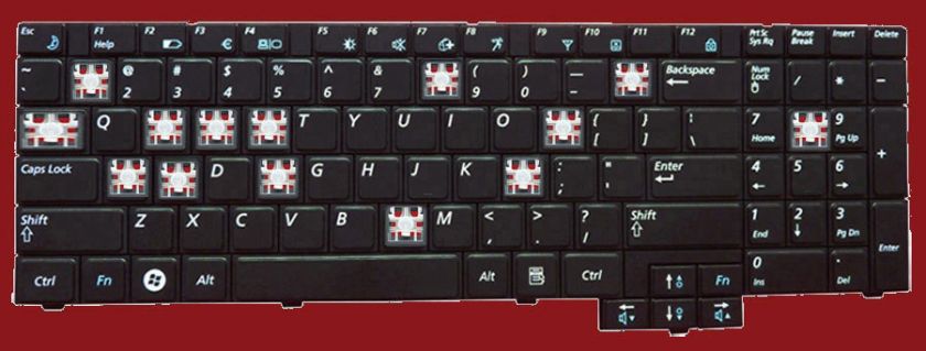 Samsung R528 R530 R540 R728 key/ keys from new keyboard  