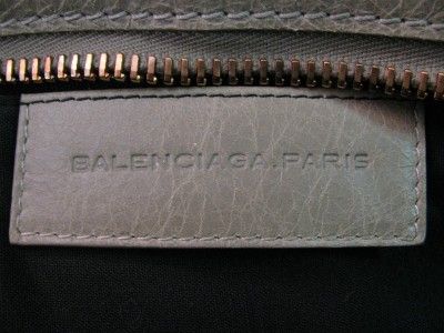 NWT BALENCIAGA 2011 ROSE GOLD HARDWARE GRAY PART TIME LEATHER HANGBAG 