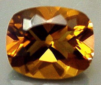 11 mm CUSHION CUT NATURAL COGNAC QUARTZ #R508  