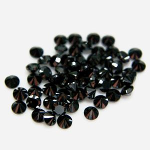 Round 3mm Black CZ Cubic Zirconia Loose Stone Lot  