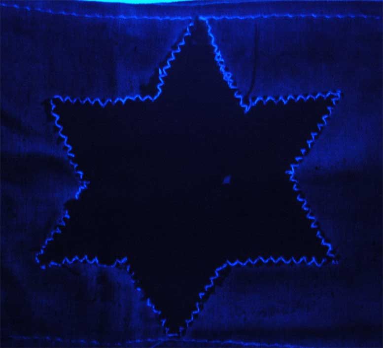   HOLOCAUST WW2 patch w. Yellow David Star fr. GHETTO, AUSCHWITZ, DACHAU