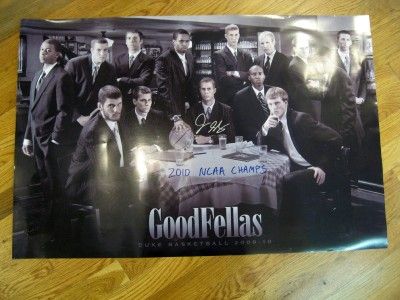 JON SCHEYER SIGNED DUKE 2010 GOODFELLAS W/INSCRIPTION  